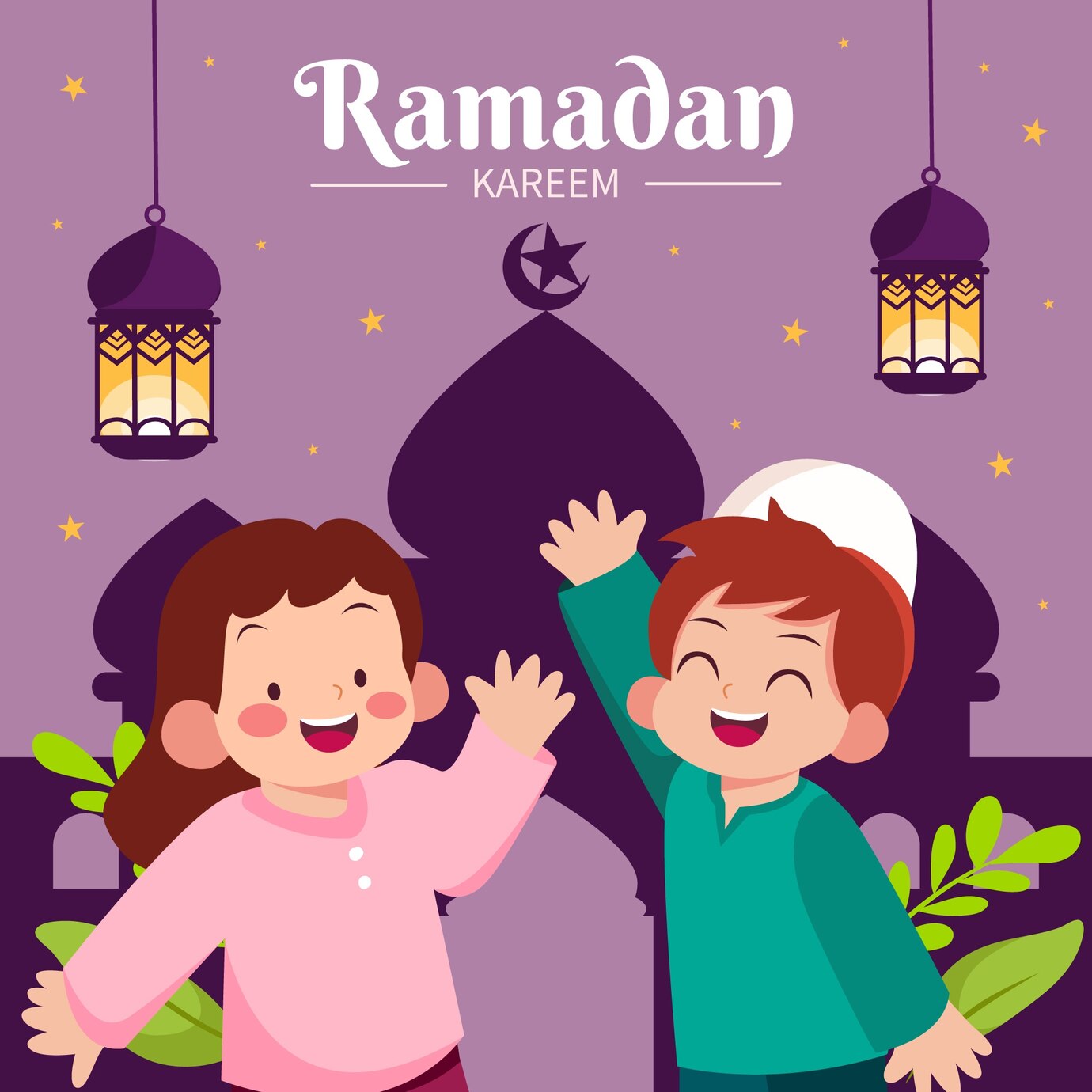 flat-illustration-iranian-kids-ramadan_23-2149826013