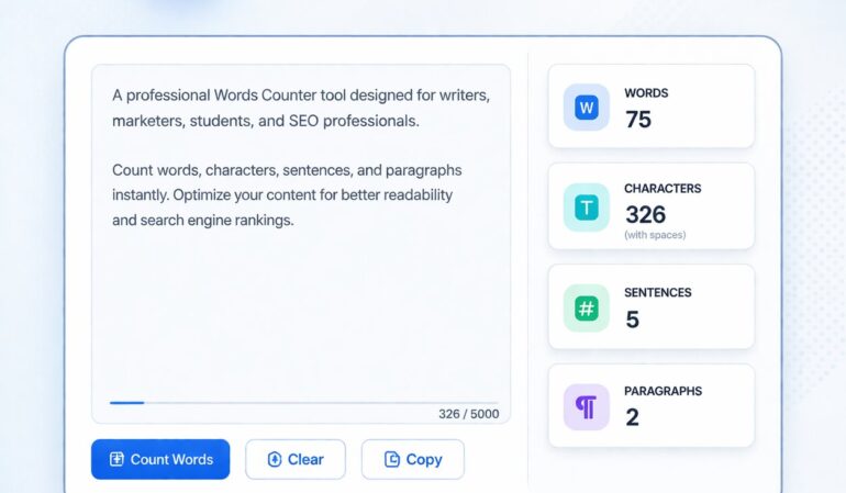 words counter tool