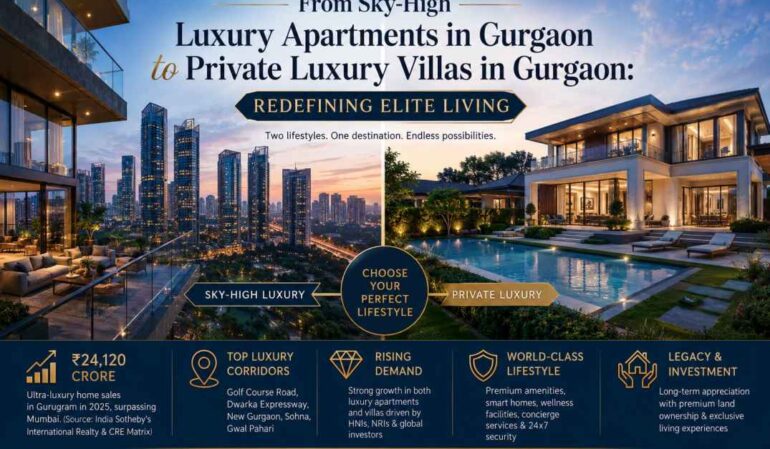 From Sky-High Luxury Apartments in Gurgaon to Private Luxury Villas in Gurgaon Redefining Elite Living
