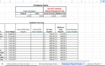 how to do payroll in excel