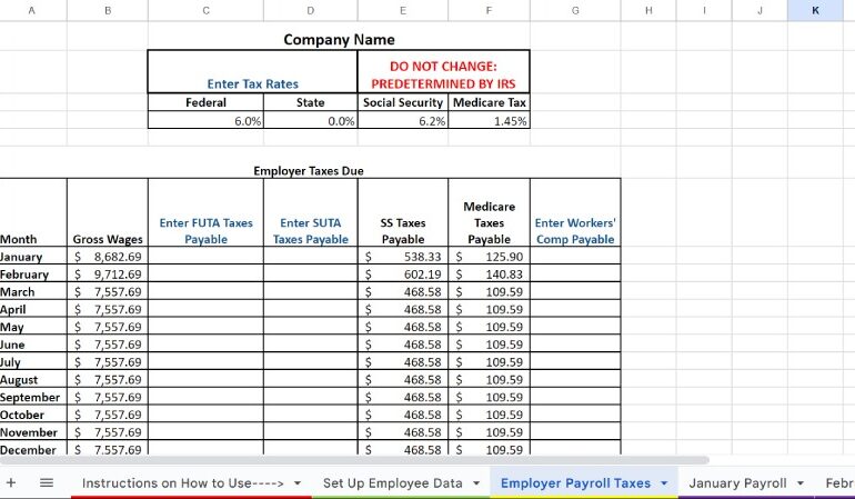how to do payroll in excel
