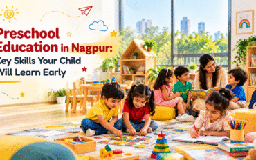 Children developing early learning and social skills through preschool education in Nagpur