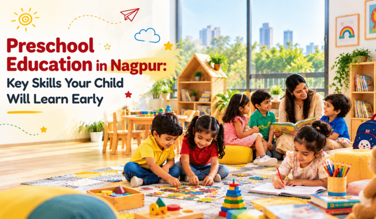 Children developing early learning and social skills through preschool education in Nagpur