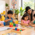 Children developing school readiness skills through preschool learning activities