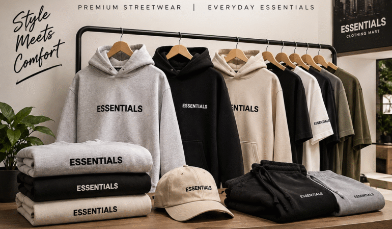 Essentials Tracksuit Matching Oversized Fleece Hoodie Jogger Set for Effortless US Streetwear